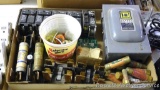Electrical fuses, includes Buss fuses, 30 amp breakers; Square D fuse box.