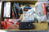Partial bags of plastic staples; heat shrink; test leads and more.