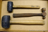 Pair of rubber mallets, largest is 13