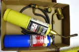 Blow torch attachments, includes propane cylinders. Will not ship cylinders.