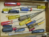 Flat blade and Phillips screw drivers, longest is 13