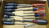 Craftsman and Master Mechanic screw drivers, includes flat blade, Phillips and Torque tip.