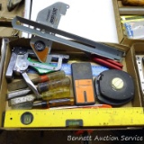Dual Fast staple gun; wood chisels; levels and more.