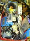 Large box of electrical components. Box is 10-1/2
