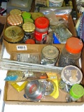 Two flats full of assorted screws, washers, anchors and more.
