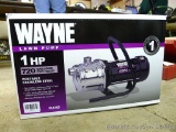 Wayne lawn pump 1 HP 720 gallons per hour. Portable stainless steal PLS100 NIB.