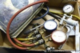 Uniweld air conditioning gauges; hand vacuum pump.