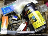 Various lengths of wire ties; utility knife; screws and more.
