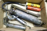 Grease gun; grease cartridges.