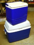 Rubbermaid 56 qt. cooler; Igloo cooler.