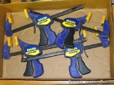 Four Irwin Quick clamps.