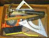 Stanley carpenter's square; claw hammer; wire brush; coping saw and more.