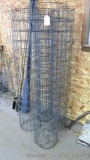 Four partial rolls of 5' tall fencing