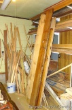 Large assortment of lumber includes oak, treated, 2x6, 1x4, barn boards, longest is 93
