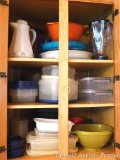 Rubbermaid and Tupperware containers, coffee carafe, pitcher, ice bucket, more.