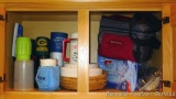 Soft side cooler; plastic flatware; can coozies; wicker plate holders; paper plates; more.