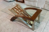 Beautiful glass top coffee table 48