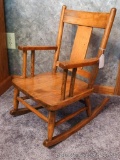 Antique homemade child's rocking chair 14