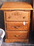 Wolfcraft Three drawer night stand made of oak 22