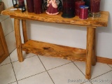 Rustic little bench is handy just about anywhere. Measures approx 3' x 10
