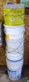 Stack of buckets is over 4' tall.