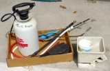 Hudson LeaderPlus medium duty sprayer; EZ hand spreader; chemical gloves; nozzles;