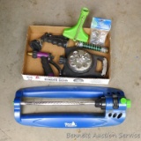Oscillating lawn sprinkler, hose nozzles, more.