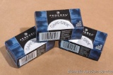 Three boxes of Federal .22 LR bird shot cartridges.