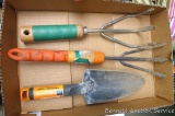 Fiskars garden trowel, plus garden forks up to 14