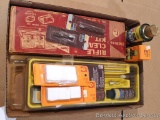 No shipping. Vintage Outers rifle cleaning kit in original box is nearly complete and will display
