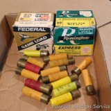 Over 50 shot shells, most are 20 gauge and most all are high brass.