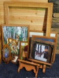 Shelves, frames and other cute stuff. Largest frame is 34