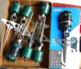 Orbit gear driven and other sprinkler heads. Seven total, one NIP.