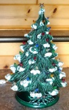 Vintage ceramic lighted Christmas tree stands 16