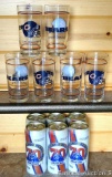 6 pack of 1989 Chicago Bears beer. Plus six Chicago Bears glasses each 6