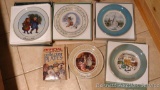 Avon Christmas & other collector's plates dated 1974, 1975, 1981, 1980. Plus Betsy Ross plate and a