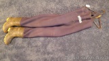 Hodgman neoprene chest waders are size small. Attached boots are marked '7' on bottom. Look to be in
