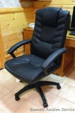 Nice rolling, swiveling office chair is in good condition with light wear noted on arms, maybe just