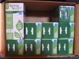 Nine Spring Light soft white 100 watt equivalent light bulbs - new in boxes.