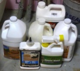 No shipping. Wood cleaner, deck cleaner, housewash, crack filler, muriatic acid. Stored inside.
