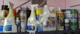 No shipping. Assorted household chemicals, stored inside.