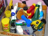 No shipping. Lawn and garden chemicals have been stored inside.