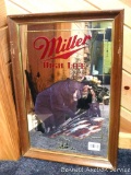 Miller High Life Black Bear beer mirror is 22