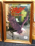 Miller High Life Bald Eagle beer mirror is 22
