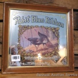 Pabst Blue Ribbon 1989 Wisconsin Turkey Stamp beer mirror is 15