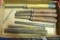 Lathe tools; rock drills, longest is 12