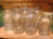 1-1/2 or 2 quart jars by Drey, Kerr, Ball, plus a couple other quart jars by other makers.