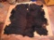 Old bear hide sleigh blanket is approx. 4' x 4'. Needs cleaning, interesting piece.