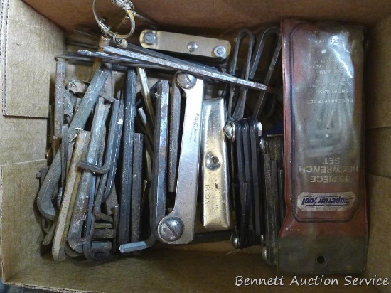 Hex wrenches includes #51 fold-uni-key 5-1/2" long.