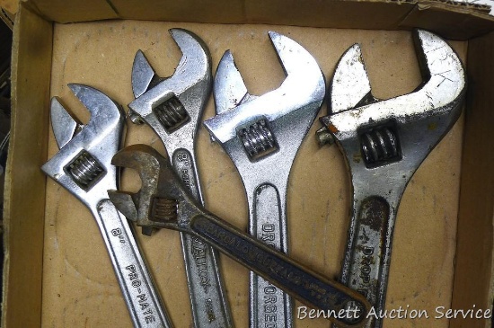 Adjustable wrenches largest is 12".